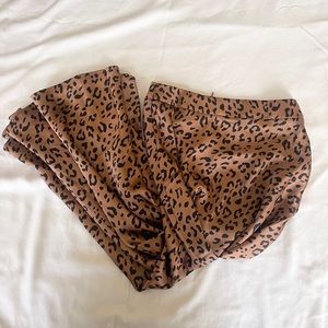 Cheetah Print Satin Skirt